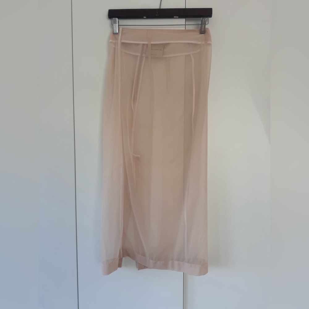 Elegant Transparent Cream Women's Skirt
